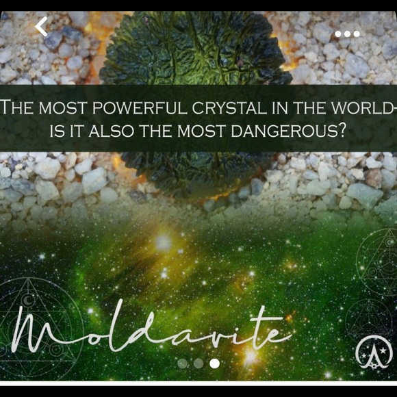 Raw Moldavite & Silver Ring #5.5 - Picture 5 of 16